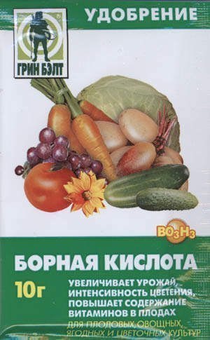 Применение борной кислоты в саду и огороде